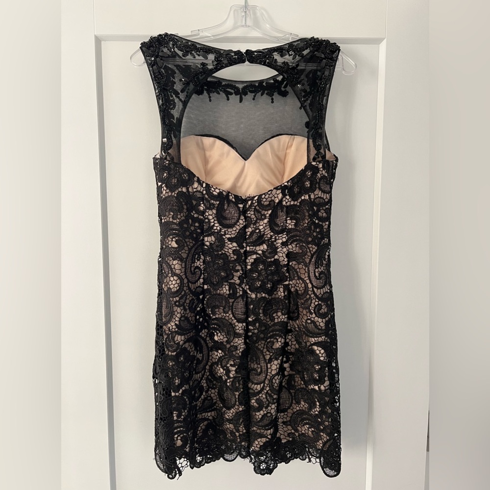 Black lace dress w/ beaded bodice